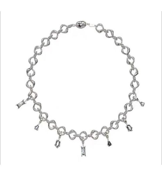 

2021 kvk style necklace detachable allmatch trendy cool venom niche design female accessories9330829, Silver