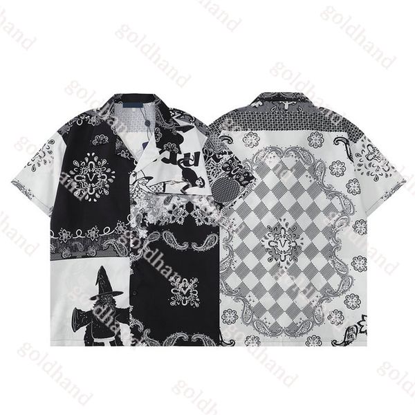 

fashion shirt high street t shirt designer luxury mens summer loose tide v letter printed tees casual outdoor breathable t shirt, White;black