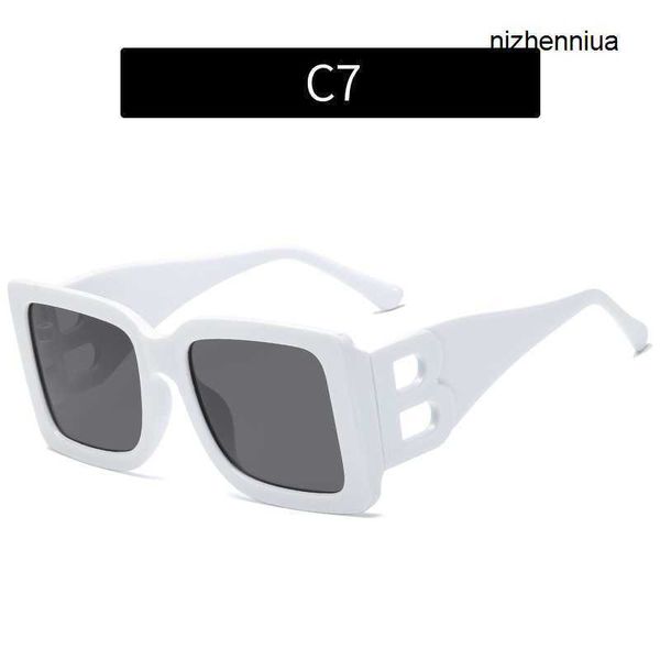 

hermm elegant sunglasses 2023 new personalized walk show large frame hollow out b shaped women s square sunglasses bgk6, White;black