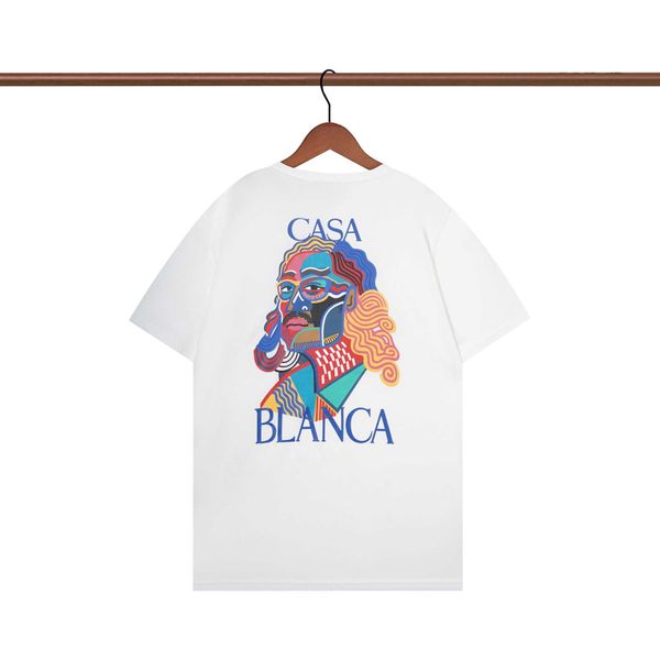

men t shirt casablanca logo print summer breathable quick dry short sleeve tshirt outdoor fashion round neck designer shirt women clothes, White;black