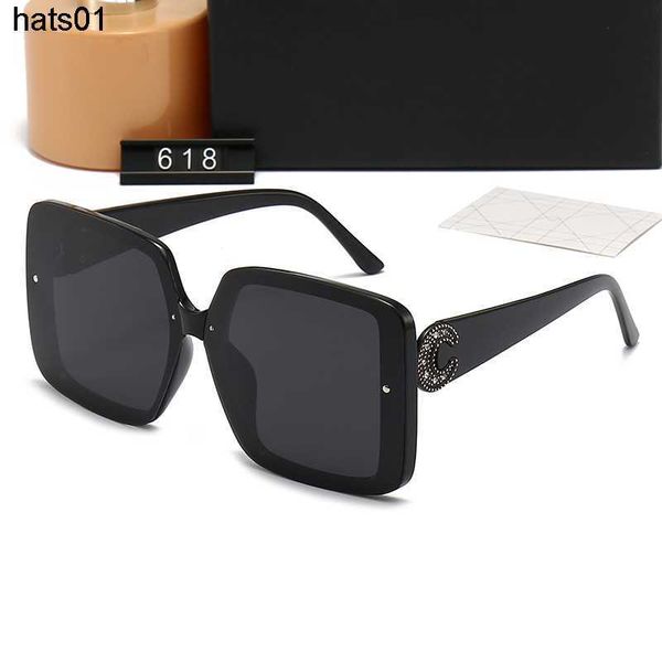 

fashion designer new large frame sunglasses women's polarized sunglasses fashion trend leisure vacation sunglasses 618, White;black