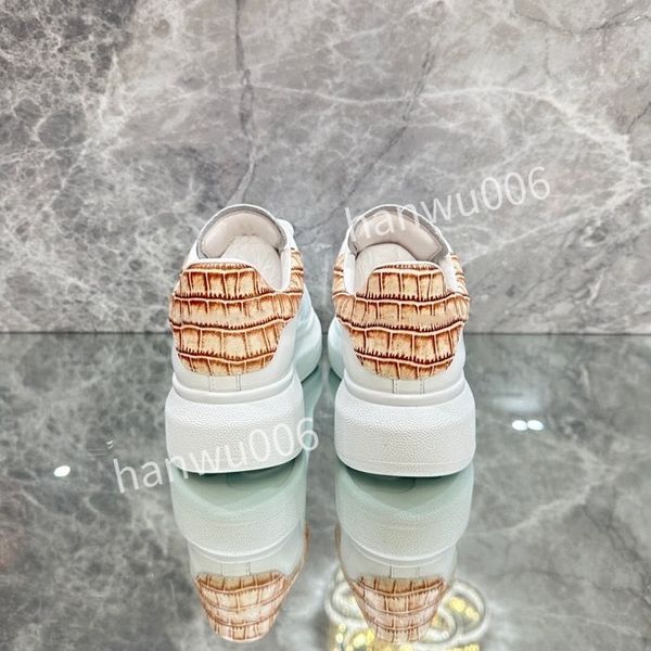 

2023brand men womens quality designer sneaker lace up genuine leather sneakers fashion casual designer sneaker, Black