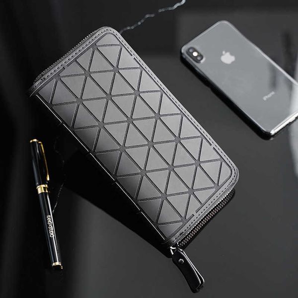 

new multi card woven wallet long hand bag hand woven mobile phone bag hand bag men's and women's wallet 230515, Red;black