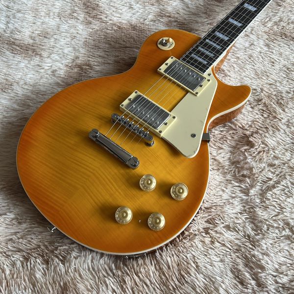 

custom lp electric guitar honey color hh pickups in stock ing
