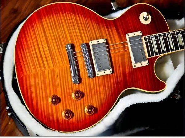 

new arrival honey burst electric guitar mahogany body 68258