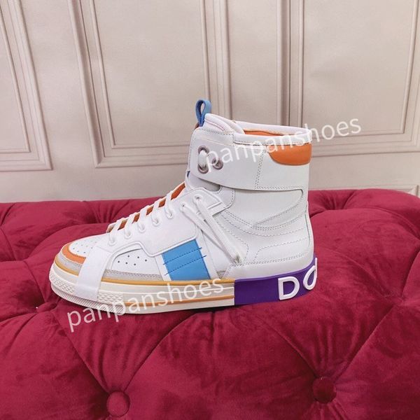 

2023brand women designer leather lace-up sneakers fashion lady flat running letters shoes platform sneaker, Black