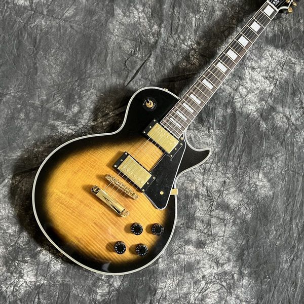 

sunset color lp electric guitar mahogany panel rose fingerboard