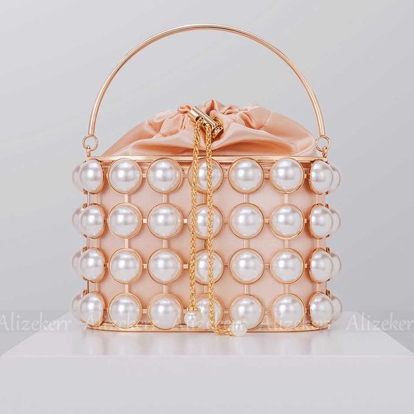 

totes beaded evening clutch bag designer luxury handmade hollow out metallic handbags ladies wedding party purses 230509