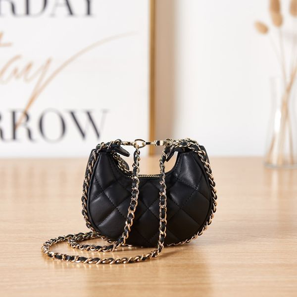 

designer crossbody bags luxury shoulder bags 1:1 quality calfskin chain bags 10.5cm with box mc035