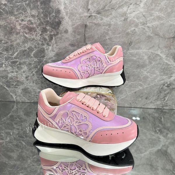 

2023new brand womens men designer fashion casual shoes leather lace-up sneaker fashion lady flat running trainers letters gym sneakers, Black