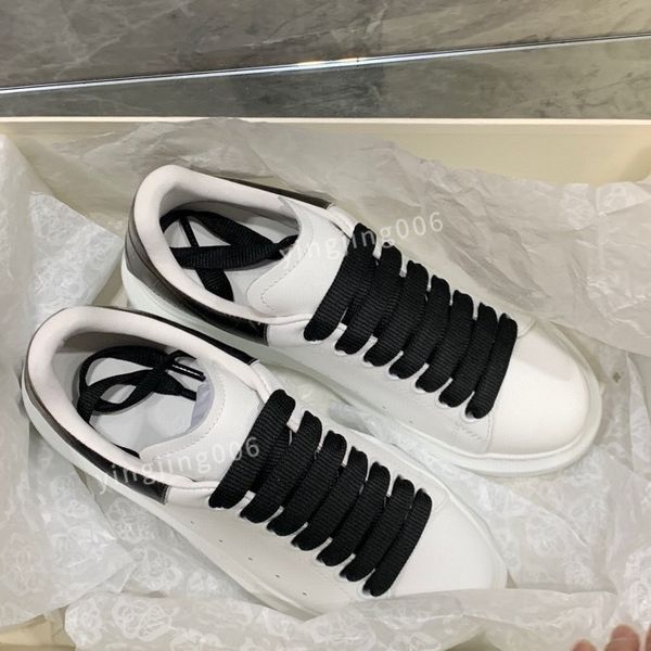 

2023platform brand men womens quality casual shoes leather lace-up sneaker fashion lady flat running trainers letters gym sneaker, Black