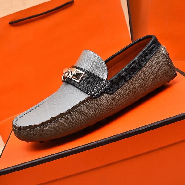

classic brand mens dress shoes loafers footwear party slip-on shoe walk big size 38-46, Black