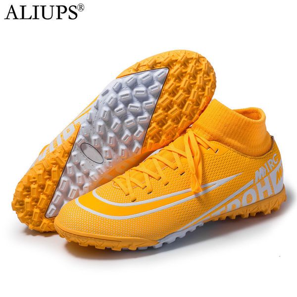 

safety shoes aliups size 35-45 men kids football boots turf soccer shoes boy cleats training sport sneakers mens drop 230516, Black;brown