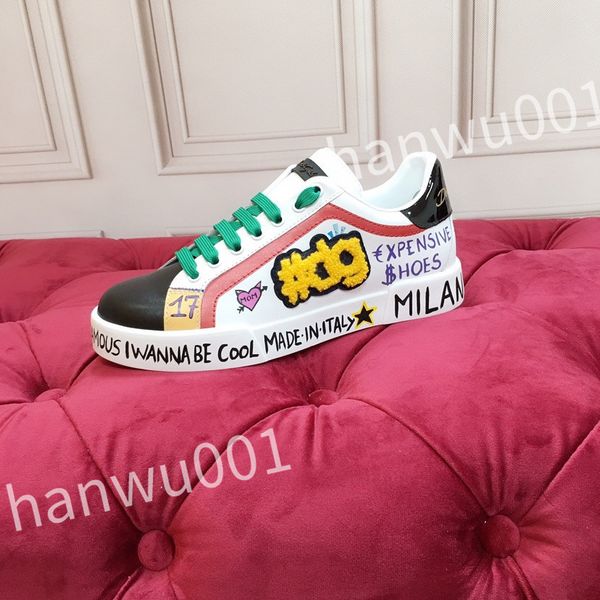 

luxury designer flat sneaker trainer casual shoes canvas leather white letter fashion platform mens womens low sneakers, Black