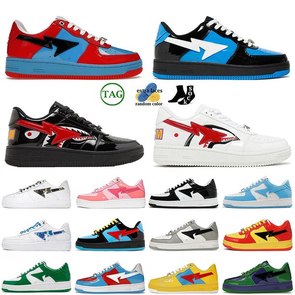 

2023 casual shoes sta sk8 designer sneakers stas sk8 color camo combo pink abc camos blue patent leather black green orange fashion women me