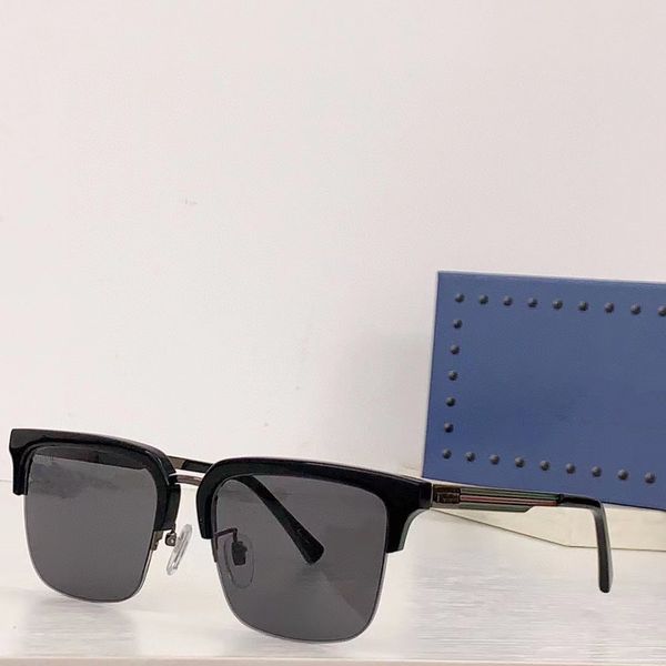 

new high-quality natural leggings sunglasses half border uv400 protection men's and women's sunglasses with high-quality box, White;black