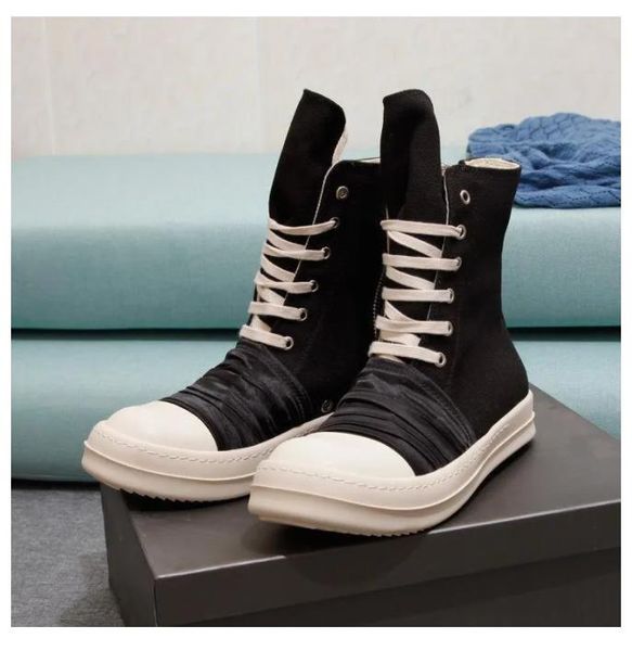 

2023ss big lace x runner trainer lace up rock hip hop high street boots punk personalized casual botas, Black