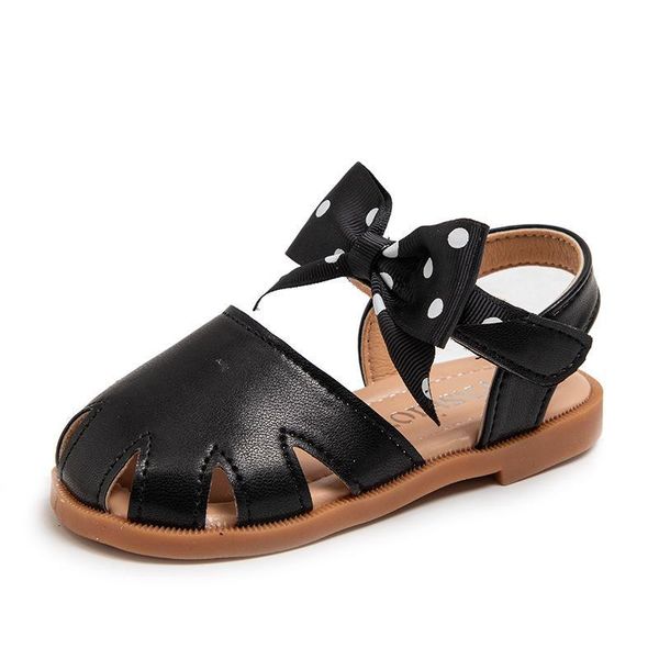 

sandals baby shoes flip flops children summer girls sweet bowknot princess fashion polka dot f12446, Black;red