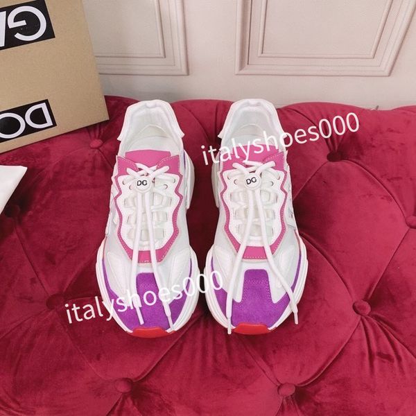 

2023new designer italy for men sneaker leather embroidered stripes white shoe flat platform walking sports trainers, Black