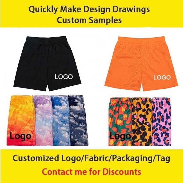 

2023 offdesigner men shorts summer fashion beach pants custom oem workout polyester 5 inch inseam anime fitness sweat sports basketball mens, White;black