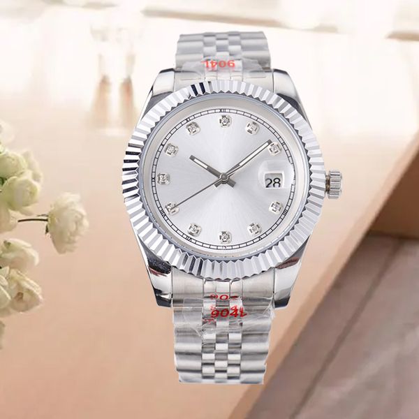 

luxury watch automatic watches womens watchs for man 36mm 41mm for man tomatic mechanical luminous sapphire blue pink multi waterproof outdo, Slivery;brown