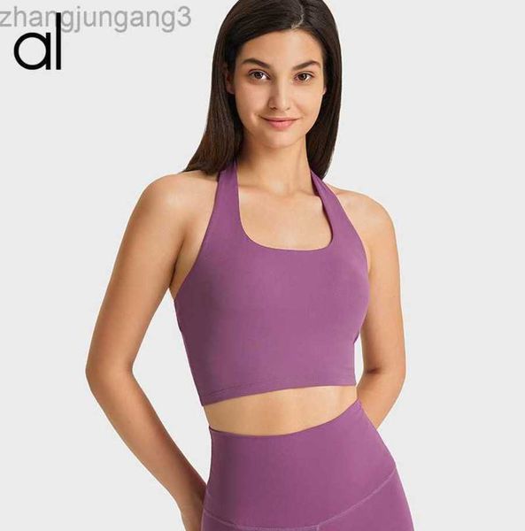 

desginer yoga al sports bra shock absorbing and anti sagging tank gathered and shaped back shockproof bra fitness suit, White