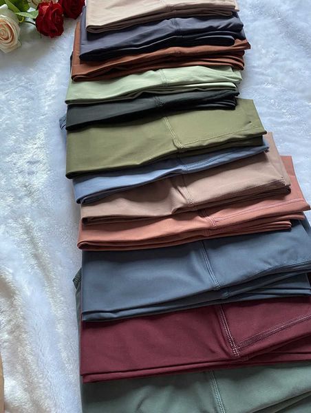 

lycra fabric solid color women yoga pants high waist sports gym wear leggings elastic fitness lady outdoor trousers