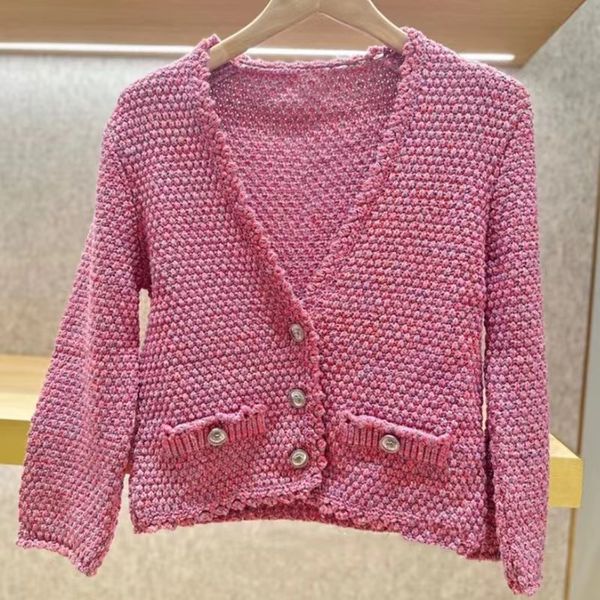 

women's knits & tees -aje woman's vintage pattern collar knit cardigan coat, White