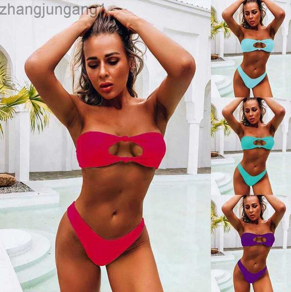 

designer bikini swimwear split swimwear women's 2023 multi color bra bikini swimwear, White;black