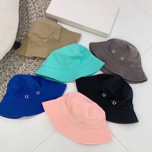 

drill letter fisherman's hat op04 female summer tide brand all-match sunscreen shading sun hat, Blue;gray