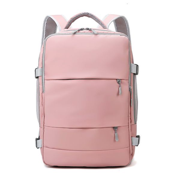 

backpack pink women travel backpack water repellent anti-theft stylish casual daypack bag with luggage strap usb charging port backpack 2305