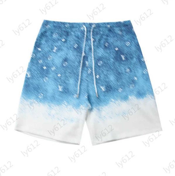 

mens designer shorts summer classic luxury starry sky gradient brand logo print applique elastic waist lightweight dobby blue men swim short, White;black