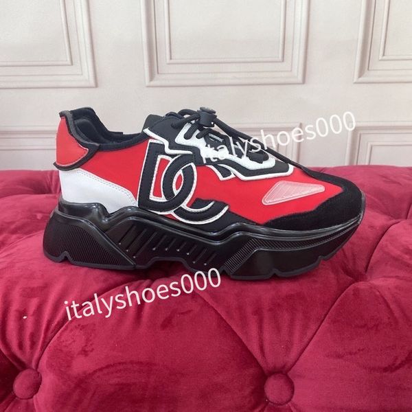 

r italy for women sneaker leather embroidered stripes white shoe flat platform walking sports trainers2023, Black