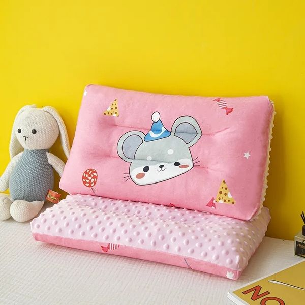 

pillows 1-3 years old cartoon baby pillow double sided fleece breathable children's pillow four seasons universal soft baby neck pillow