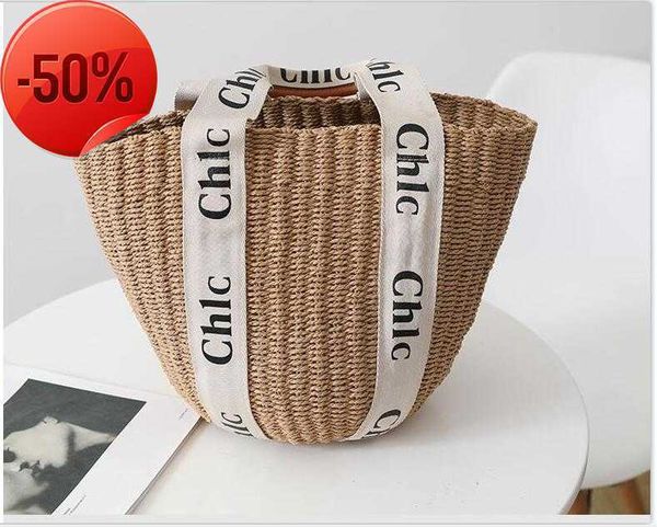 

shopping bags chole bag classic designers fashion woven leather bucket portable basket handbag straw woody tote barrel purse outdoor travel