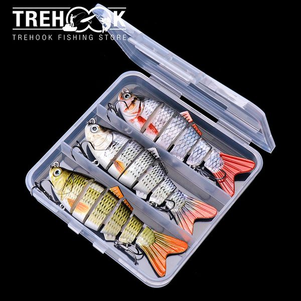 

baits lures trehook 3pcs 10cm 17g sinking swimbait crankbaits fishing lure set of wobblers for pike artificial baits kit fishing tackle 2305