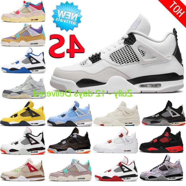 

with box designer with original box 3 days ship 2023 4s military black basketball shoes bred 4s vi university blue unc red thunder black cat