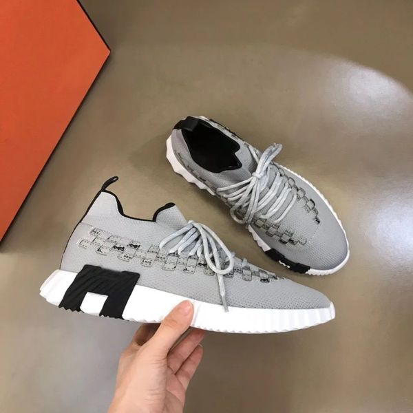 

2023 luxury flex sneaker shoes knit with braided light sole technical canvas lining men comfort walking wholesale casual footwear eu38-46 bo, Black