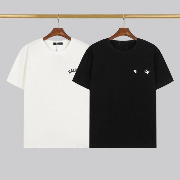 

summer mens designer t shirt casual mens womens loose fit t-shirt letter printed short sleeve letter shirt luxury street short sleeve b-01, White;black