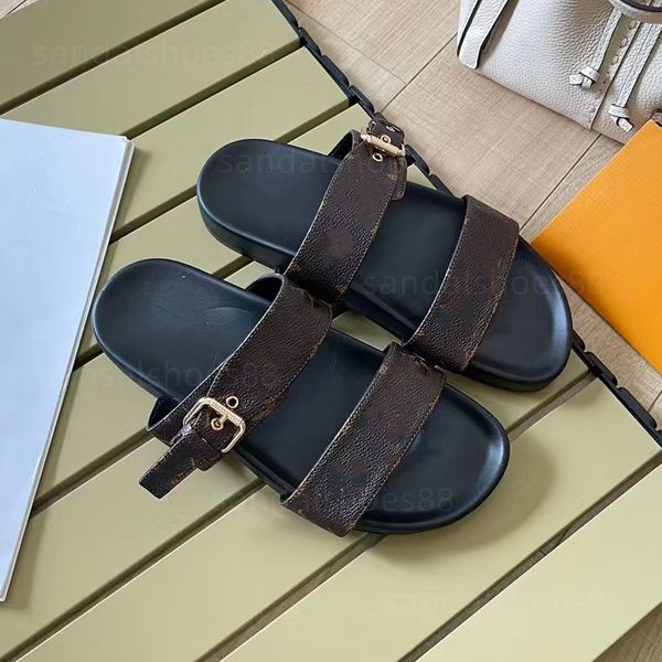 

designer sandals slides bom dia flat comfort mule sandals famous designer women leather buckle brown black blue sliders paseo flat mules sli