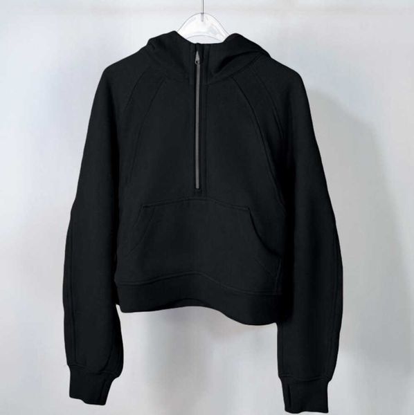

lu-220 sports coat women's half zipper hoodie sweater loose versatile casual baseball suit running fitness yoga gym clothes jacket 3ess, Gray