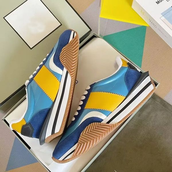 

2023 men design sneaker shoes macro re-nylon & brushed leather trainers black white soft calf light sole skateboard footwear eu38-46