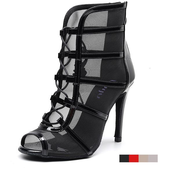 

dance shoes women latin dance shoes for women red lace up ballroom modern dance boots woman high bachata salsa dancing shoes for party 23051