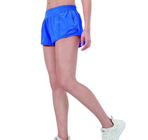 

designers lululemens womens yoga shorts fit zipper pocket high rise quick dry lulus lemon womens train short loose style breathable gym qual, White;black