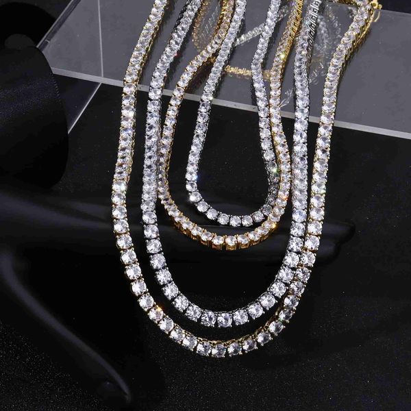 

2023 new arrivals moissanite vvs diamond 925 sterling silver tennis chain
