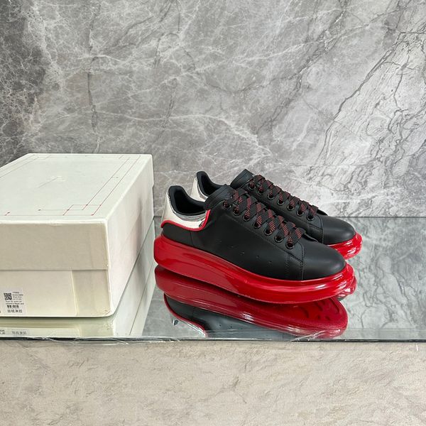 

luxury casual shoes mens leather calfskin sneakers shoes luxury brands comfort outdoor trainers 0511, Black