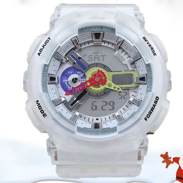 

for new buy link 1100 dual display dial men's sports watch multifunctional waterproof military quartz watch automatic led light boy gif, Slivery;brown