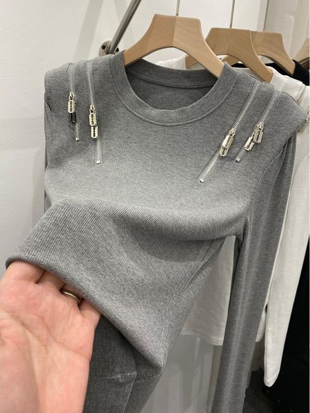 

women's t-shirt summer women t shirt girls t-shirt woman clothes long sleeve spring cotton slim tshirt female crop tee skinny y2k 2305, White