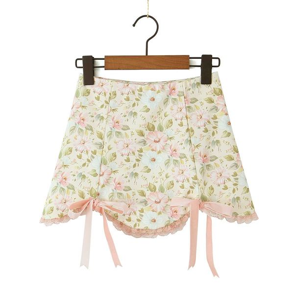 

skirts 03 spring summer women female polyester brand skirt 230516, Black