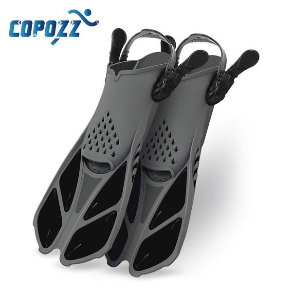 

fins gloves copozz adjustable short snorkel foot swimming flippers fins beginner water sports equipment portable diving flippers men 230515